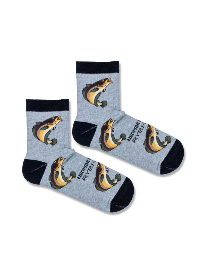 Men's Seaside fish pattern short socks 1153.025