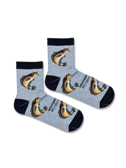 Men's Seaside fish pattern short socks 1153.025