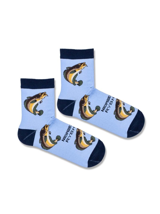 Men's Seaside fish pattern short socks 1153.025