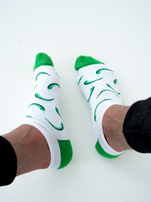 Men's Chilli Peppers pattern low ankle socks 1108.041