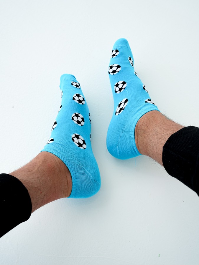 Men's Football pattern low ankle socks 1108.039