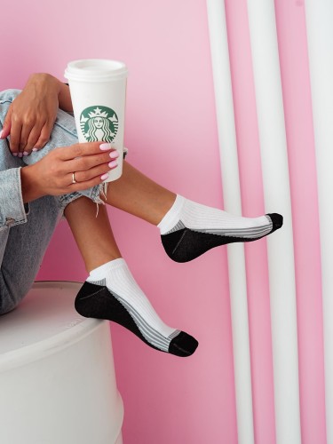 Women's model 003 pattern low ankle socks 0163.S03 2