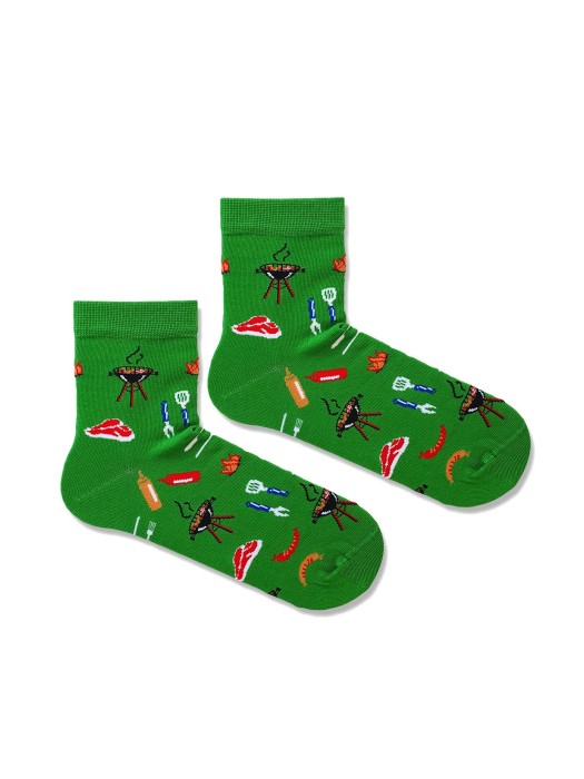 Men's Barbecue pattern short socks 1153.027