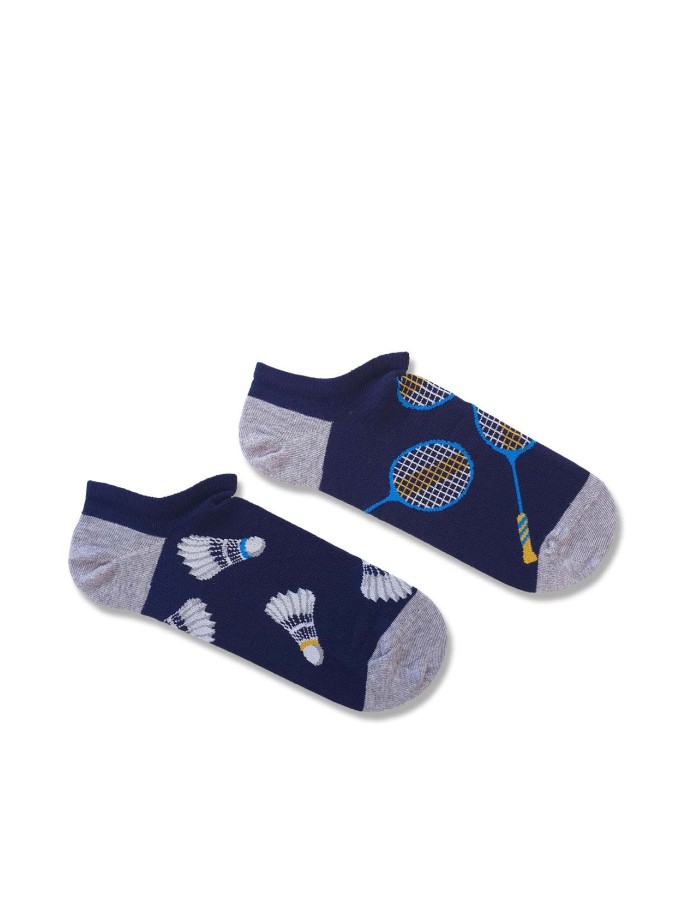 Men's Badminton pattern low ankle socks 1108.043