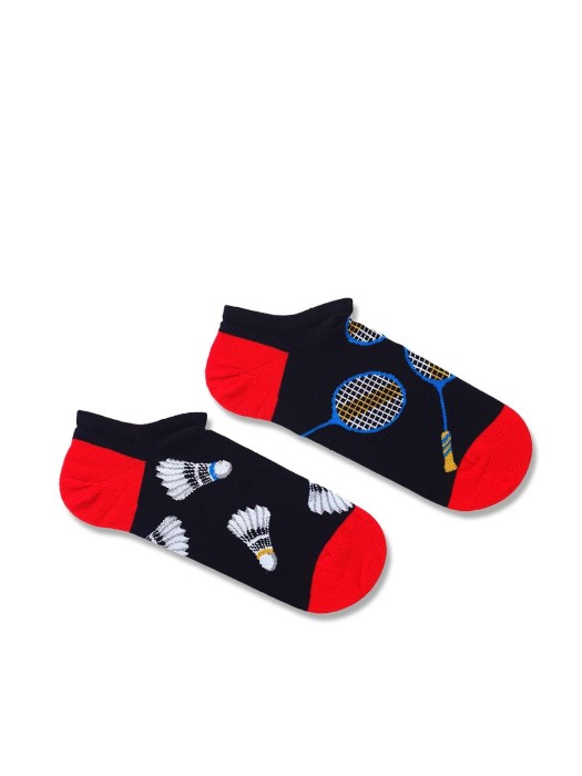 Men's Badminton pattern low ankle socks 1108.043