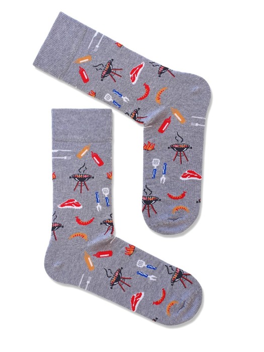 Men's Barbecue pattern socks 0125.084