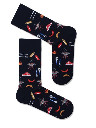 Men's Barbecue pattern socks 0125.084
