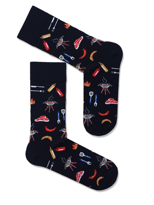 Men's Barbecue pattern socks 0125.084
