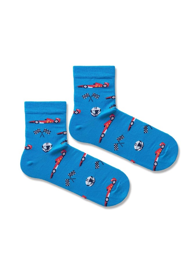 Men's Racing Cars pattern short socks 1153.032