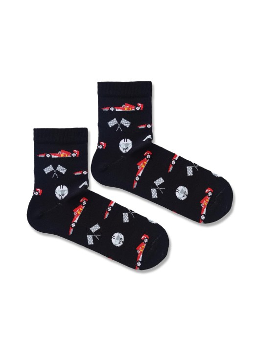 Men's Racing Cars pattern short socks 1153.032