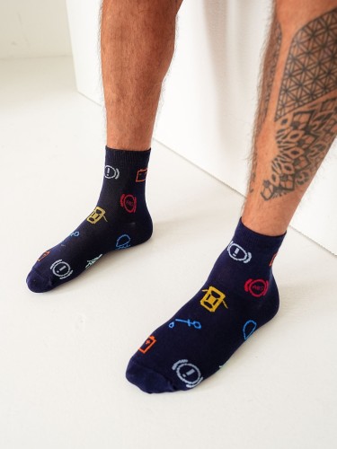 Men's Controls pattern short socks 1153.033