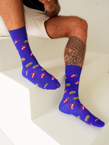 Men's Hamburgers & Coke pattern socks 0125.086 2