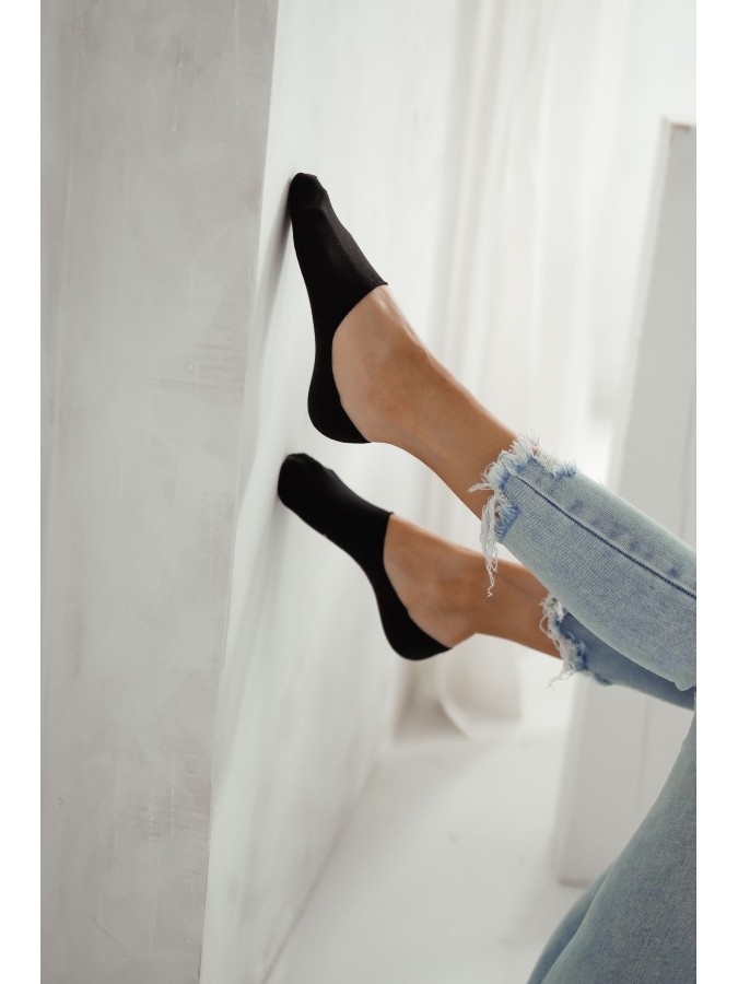 Cotton invisible socks with silicone edge 0576