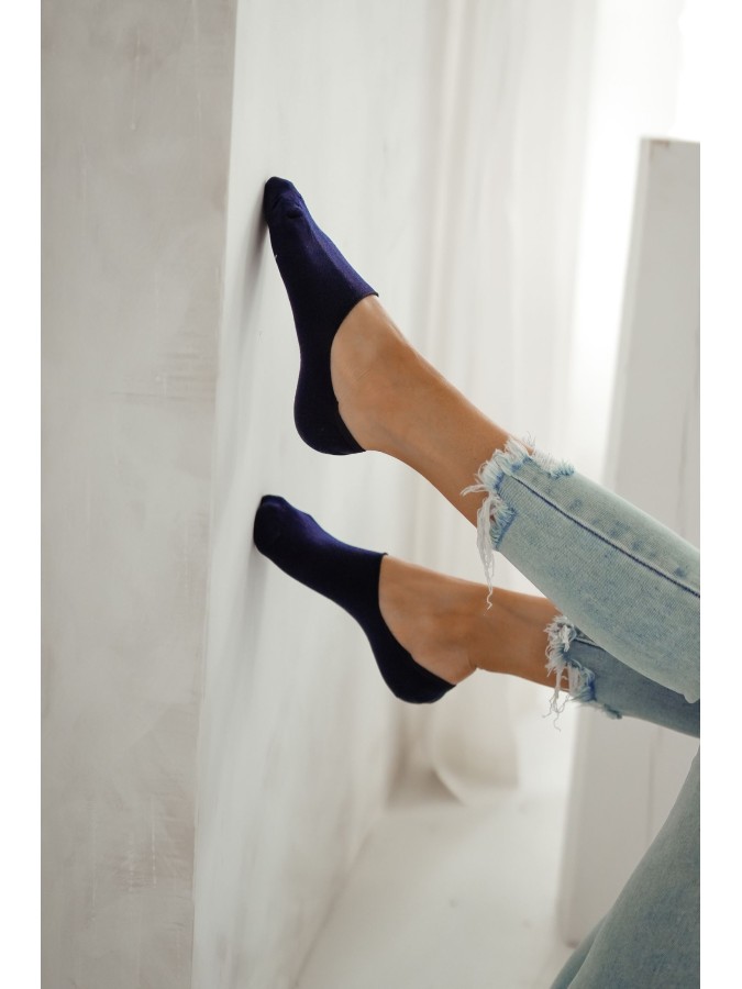 Cotton invisible socks with silicone edge 0576