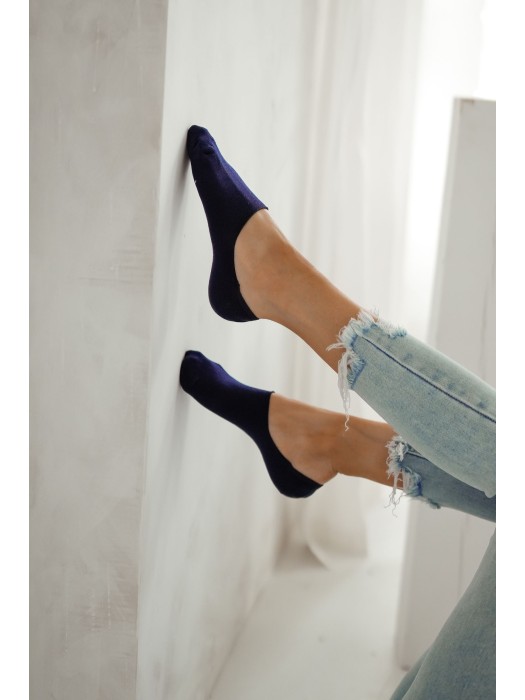 Cotton invisible socks with silicone edge 0576