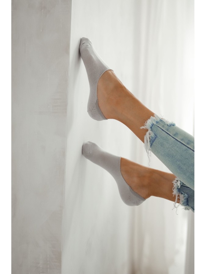 Cotton invisible socks with silicone edge 0576