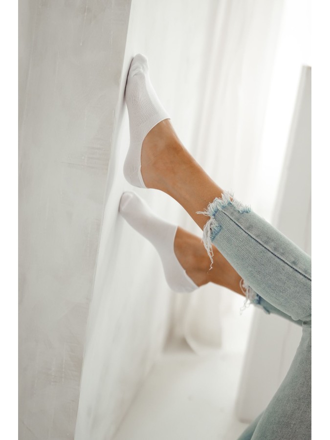 Cotton invisible socks with silicone edge 0576