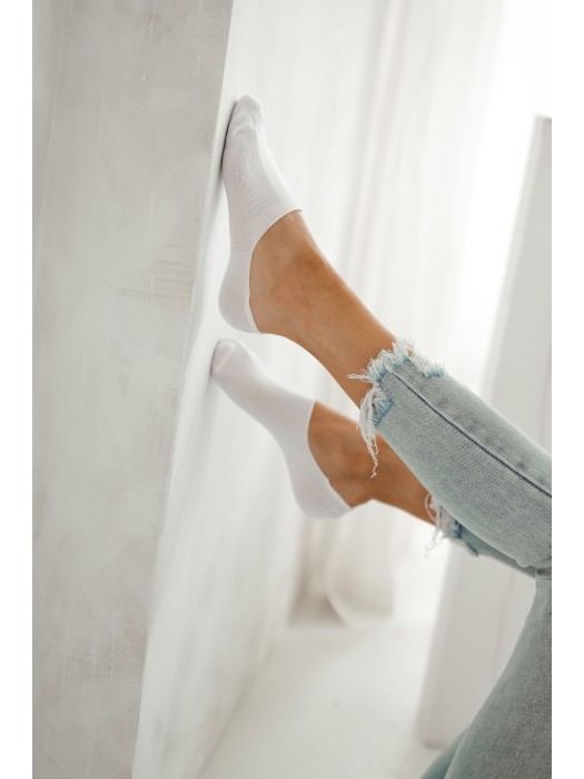 Cotton invisible socks with silicone edge 0576