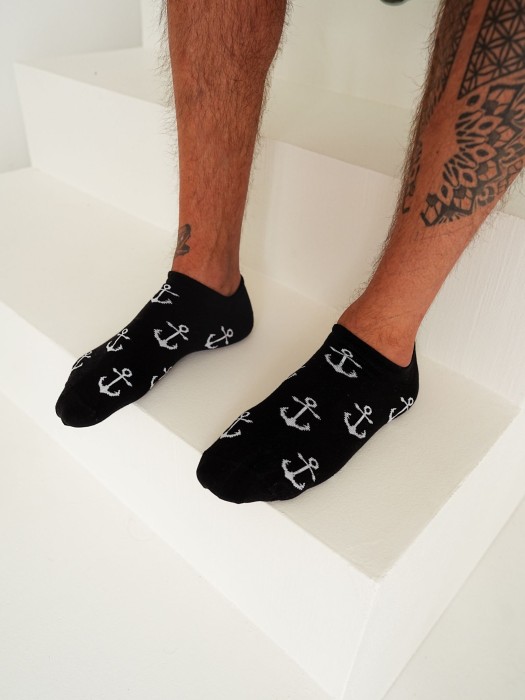 Men's Anchor pattern low ankle socks 1108.045