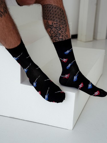 Men's Electric Guitars pattern socks 0125.087