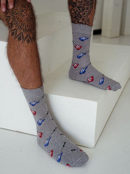 Men's Electric Guitars pattern socks 0125.087