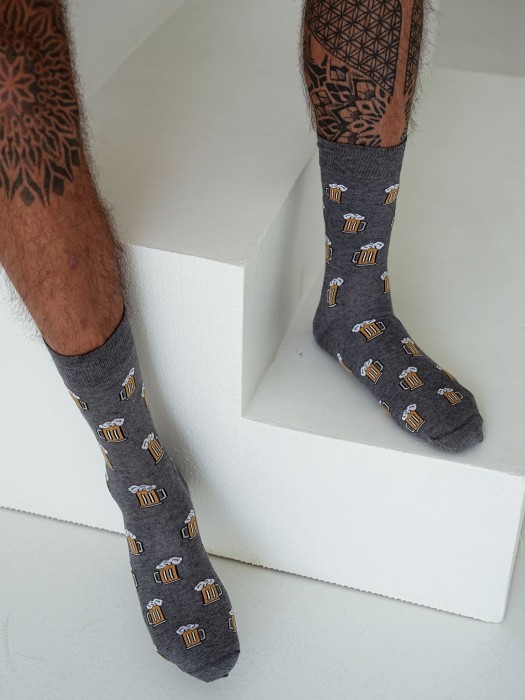 Men's Beer pattern socks 0125.088