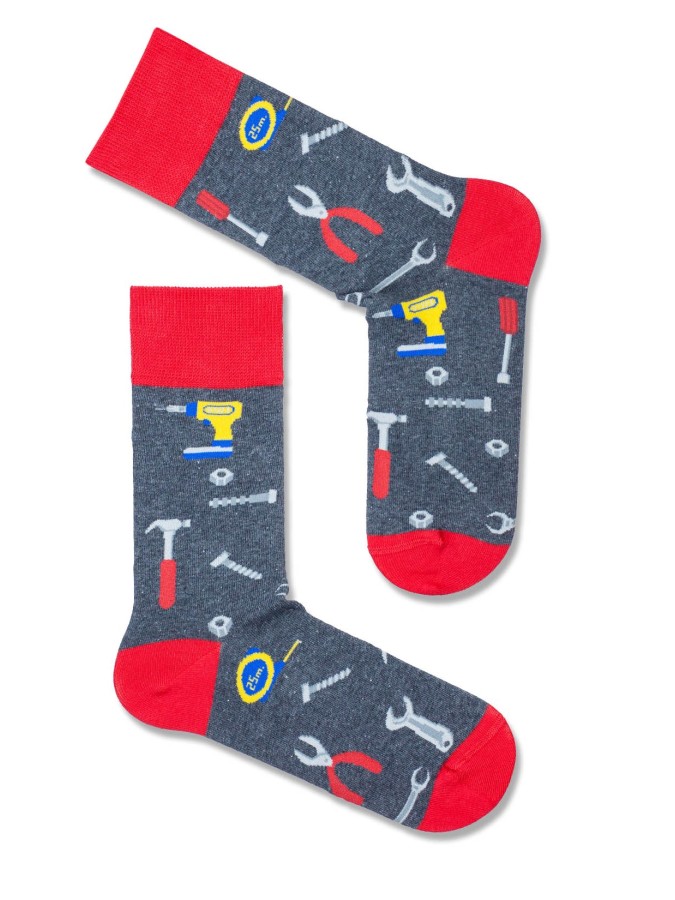 Men's Tools pattern socks 0125.089