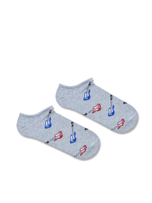 Men's Electric Guitars pattern low ankle socks 1108.046