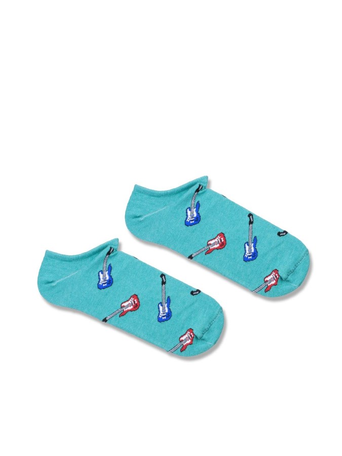 Men's Electric Guitars pattern low ankle socks...