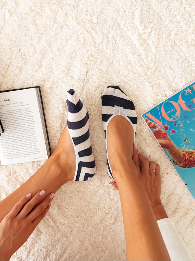 Women's Stripes pattern Ballerina socks 0491.001