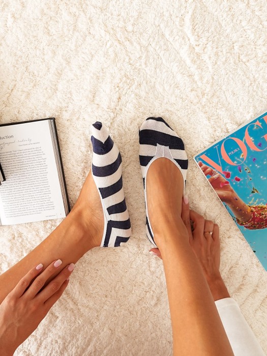 Women's Stripes pattern Ballerina socks 0491.001