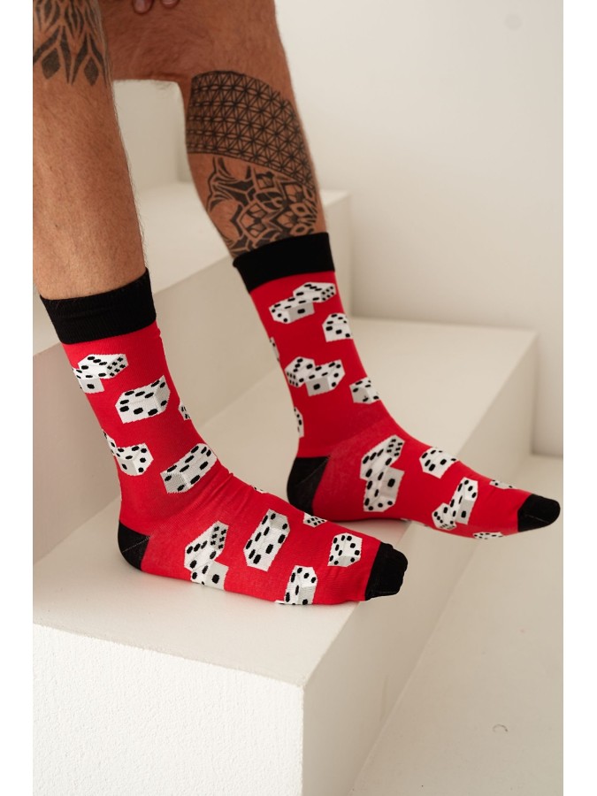 Men's Dice pattern socks 0125.091