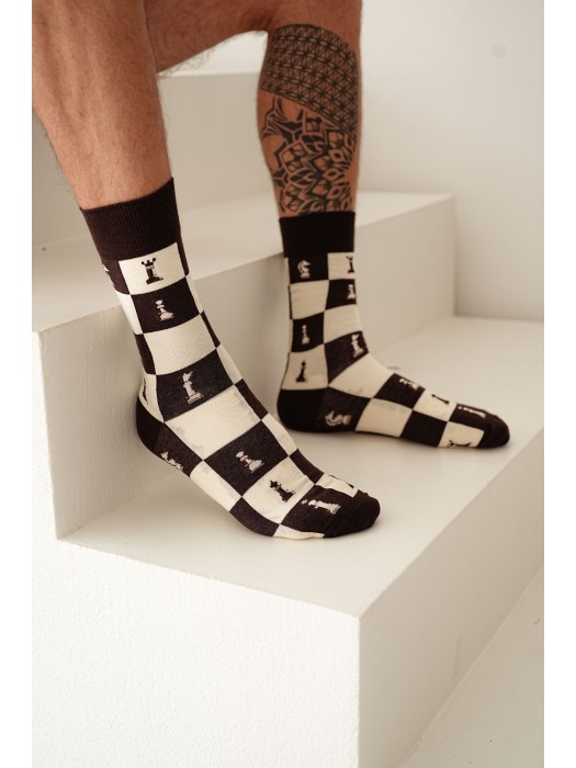 Men's Chess pattern socks 0125.076
