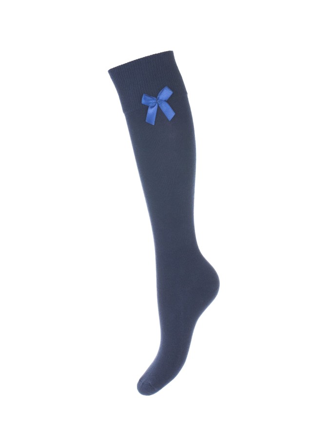 Women's Cotton knee socks with a bow 0767