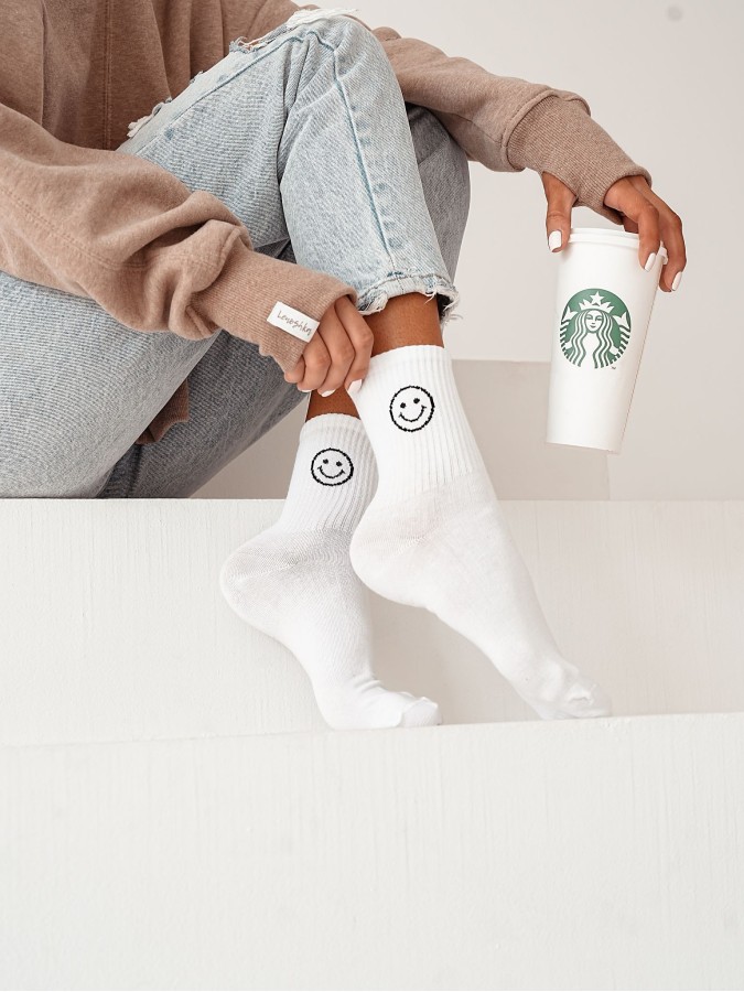 Women's Emoji pattern socks 0200.121