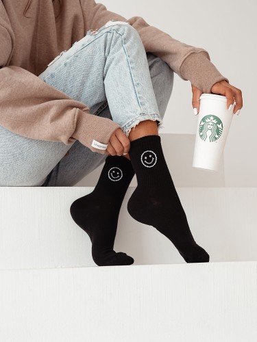 Women's Emoji pattern socks 0200.121