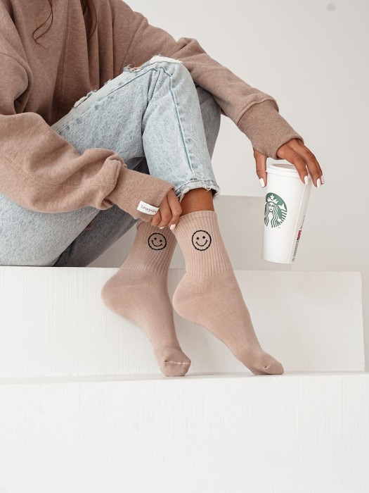 Women's Emoji pattern socks 0200.121