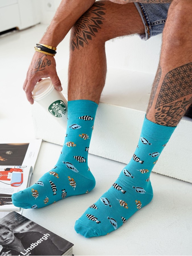 Men's Fish pattern socks 0125.094
