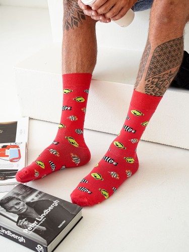 Men's Fish pattern socks 0125.094 2