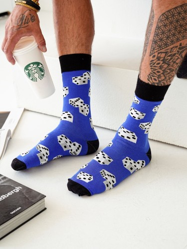 Men's Dice pattern socks 0125.091