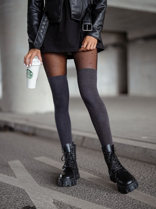 Classic cotton over-the-knee socks 0293.001