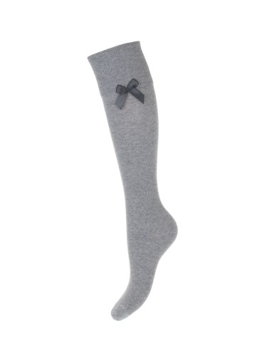 Women's Cotton knee socks with a bow 0767 2