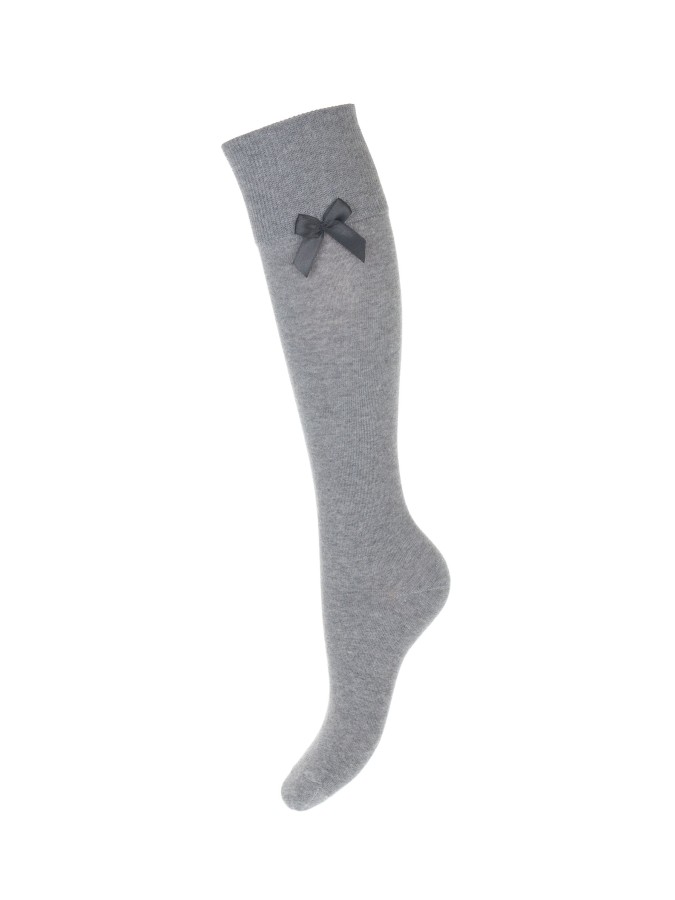 Women's Cotton knee socks with a bow 0767