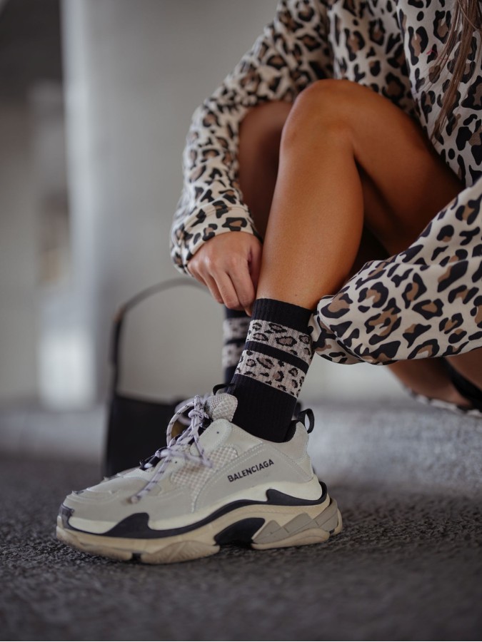 Women's Two mottled stripes pattern socks 0200.127