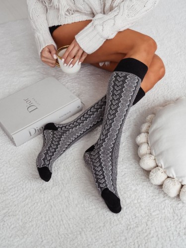 Women's Openwork Hearts pattern knee socks 0330.003