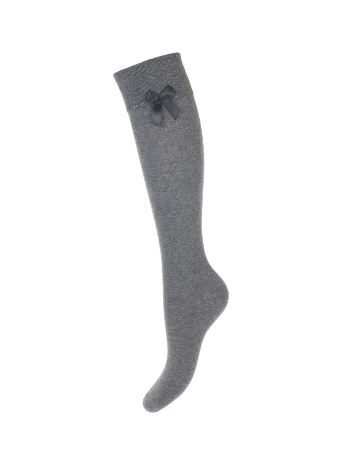 Women's Cotton knee socks with a bow 0767