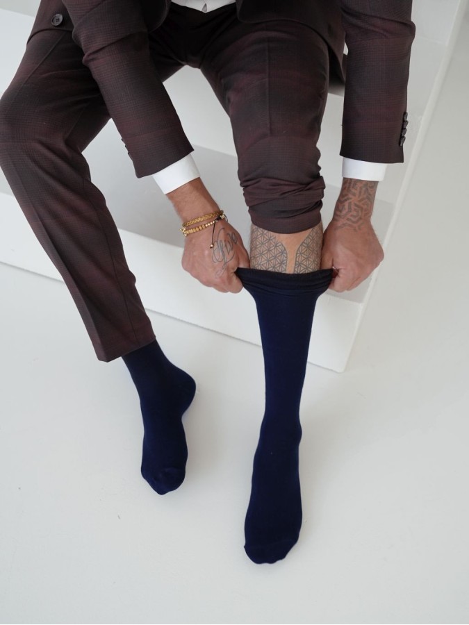 Men's classic cotton knee socks 0194.001