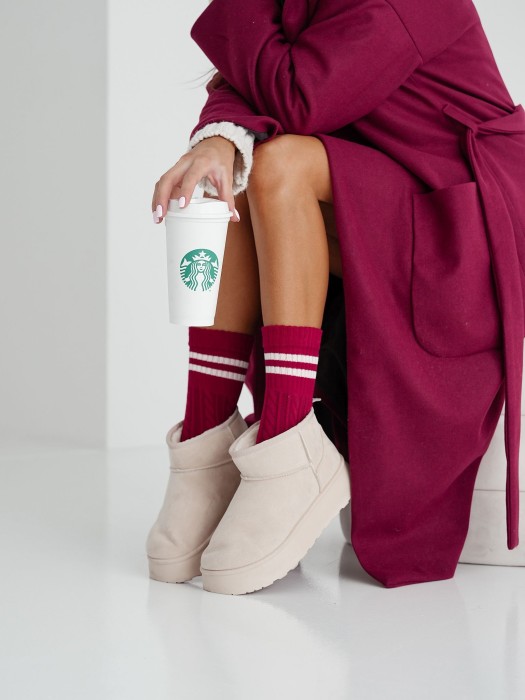 Skarpetki damskie Warkocz z paskami 1542.001