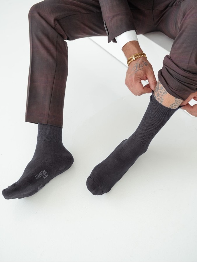 Men's half-terry Comfortline solid colour...