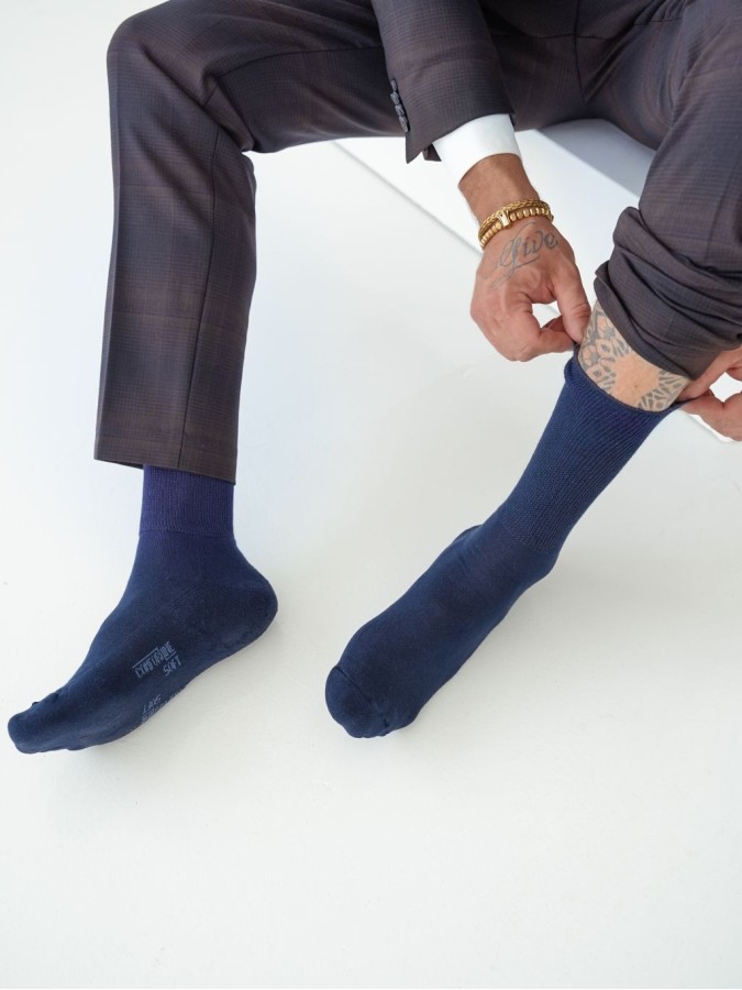 Men's half-terry Comfortline solid colour...